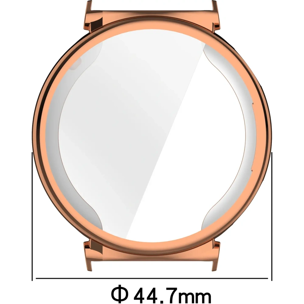 Etui z osłoną ekranu Bizon Case Watch Felipe do Huawei Watch GT 5 Pro 42 mm różowozłote