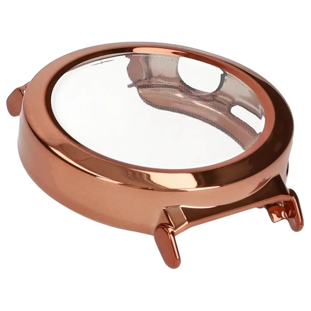 Etui z osłoną ekranu Bizon Case Watch Felipe do Huawei Watch GT 5 Pro 42 mm różowozłote