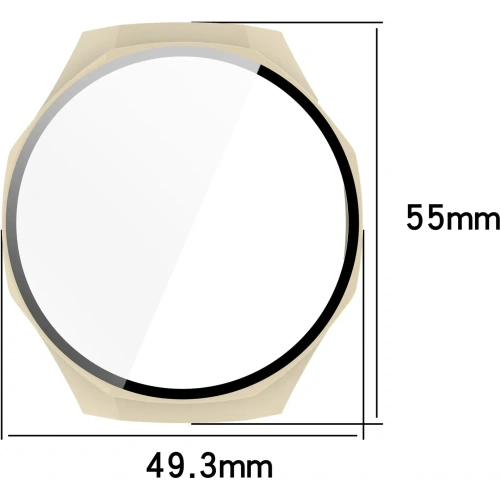 Kup Etui ze szkłem do zegarka Bizon Case+Glass Watch do Huawei Watch GT 5 Pro 46 mm beżowe - BIZ6827 - {ean13} - Sklep Home Screen