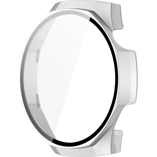 Kup Etui ze szkłem do zegarka Bizon Case+Glass Watch do Huawei Watch GT 5 Pro 46 mm srebrne satynowe - BIZ6828 - {ean13} - Sklep Home Screen