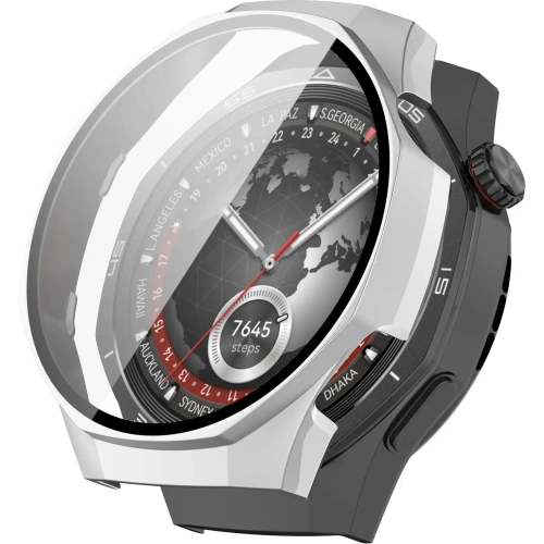 Kup Etui ze szkłem do zegarka Bizon Case+Glass Watch do Huawei Watch GT 5 Pro 46 mm srebrne satynowe - BIZ6828 - {ean13} - Sklep Home Screen