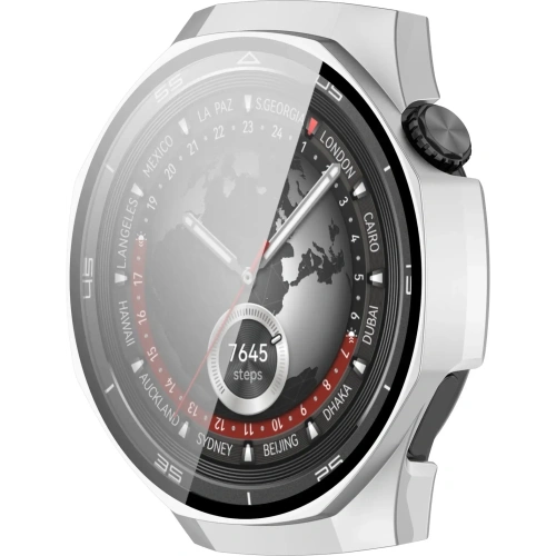 Kup Etui ze szkłem do zegarka Bizon Case+Glass Watch do Huawei Watch GT 5 Pro 46 mm srebrne satynowe - BIZ6828 - {ean13} - Sklep Home Screen