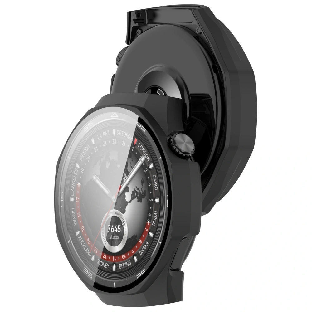 Etui ze szkłem do zegarka Bizon Case+Glass Watch do Huawei Watch GT 5 Pro 46 mm czarne matowe
