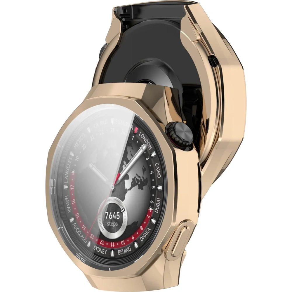 Etui z osłoną ekranu Bizon Case Watch Felipe do Huawei Watch GT 5 Pro 46 mm złote