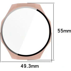 Buy Bizon Case+Glass Watch Huawei Watch GT 5 Pro 46 mm pink - BIZ6836 - {ean13} - Home Screen Store Europe