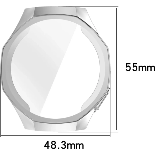Kup Etui z osłoną ekranu Bizon Case Watch Felipe do Huawei Watch GT 5 Pro 46 mm srebrne - BIZ6839 - {ean13} - Sklep Home Screen