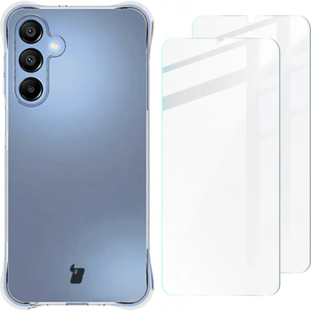 Etui + 2x szkło na ekran Bizon Case Clear Pack do Samsung Galaxy A16 4G/5G przezroczyste