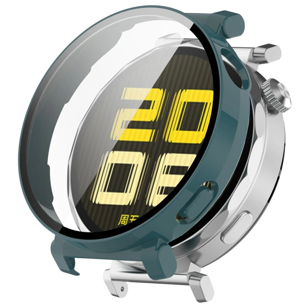 Etui ze szkłem do zegarka Bizon Case+Glass Watch do Huawei Watch GT 5 Pro 42 mm zielone