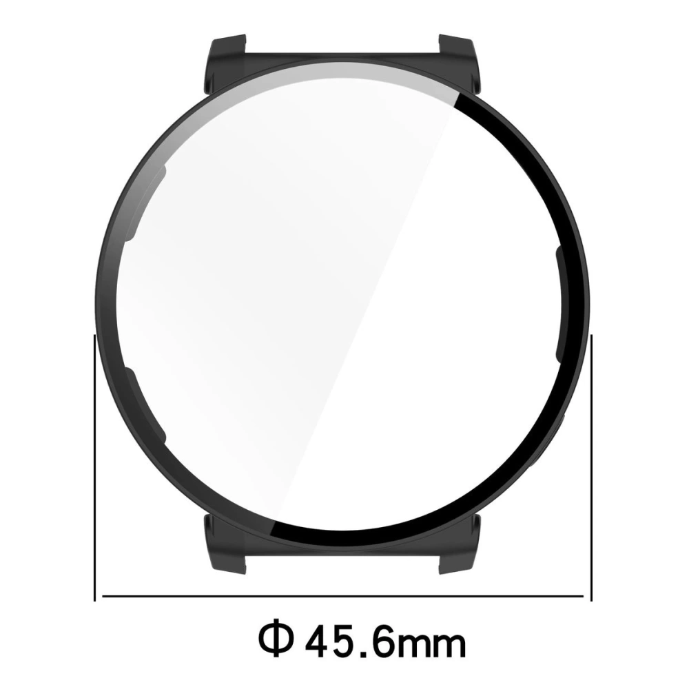 Etui ze szkłem do zegarka Bizon Case+Glass Watch do Huawei Watch GT 5 Pro 42 mm czarne matowe
