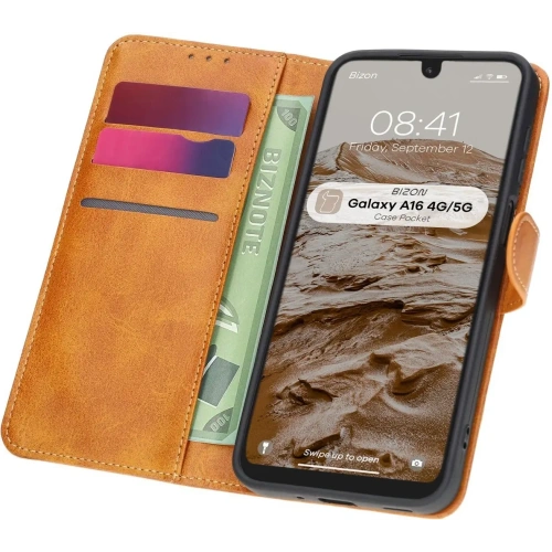 Kup Etui z klapką Bizon Case Pocket do Samsung Galaxy A16 4G/5G brązowe - BIZ6850 - {ean13} - Sklep Home Screen