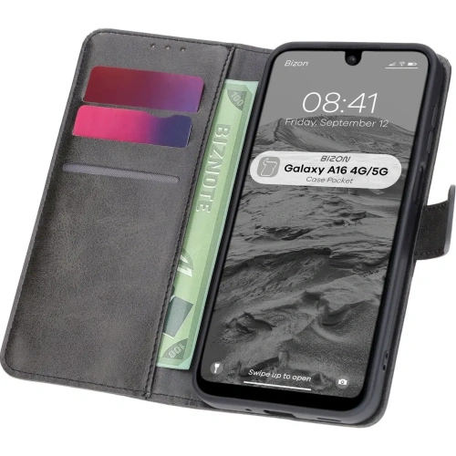 Kup Etui z klapką Bizon Case Pocket do Samsung Galaxy A16 4G/5G czarne - BIZ6851 - {ean13} - Sklep Home Screen