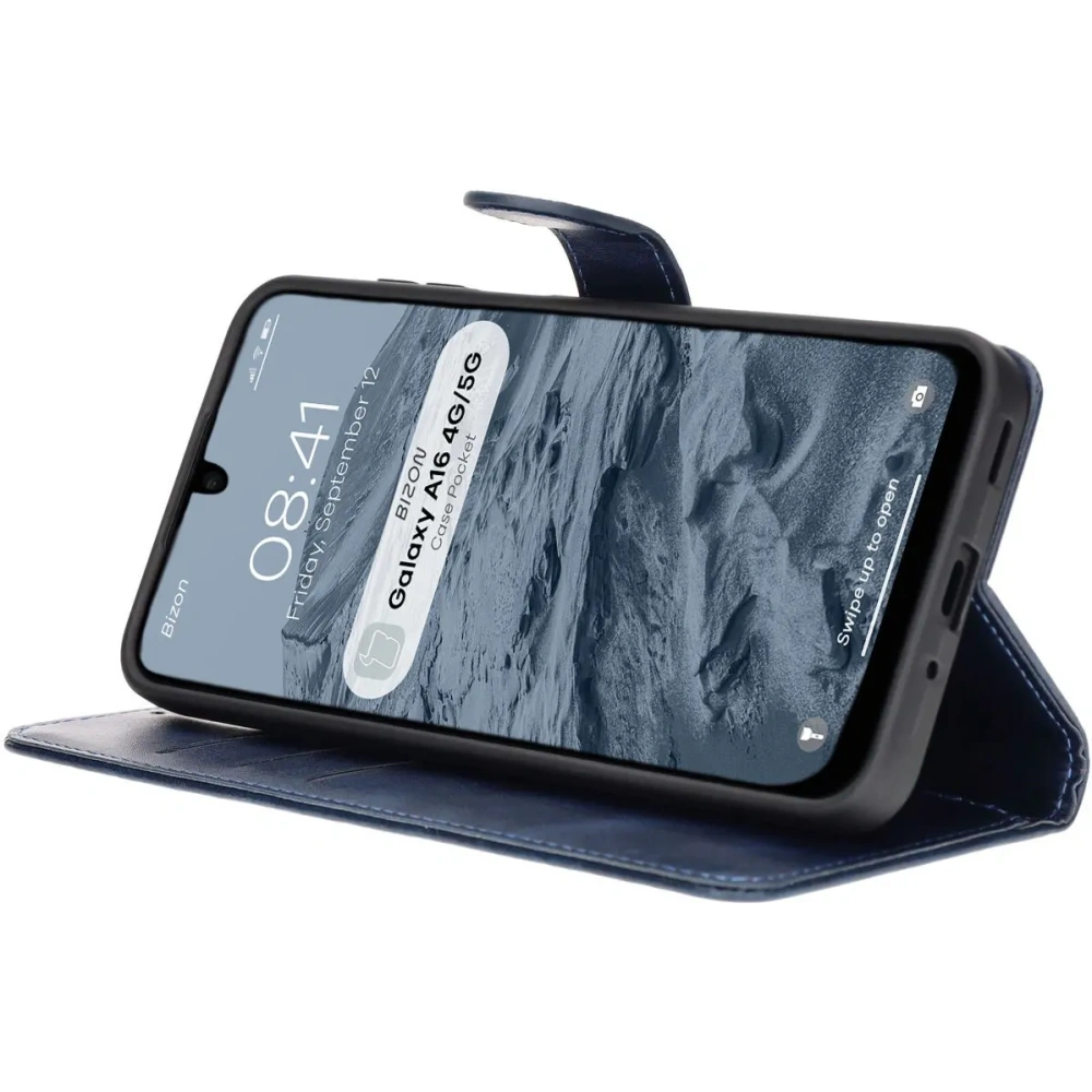Etui z klapką Bizon Case Pocket do Samsung Galaxy A16 4G/5G granatowe