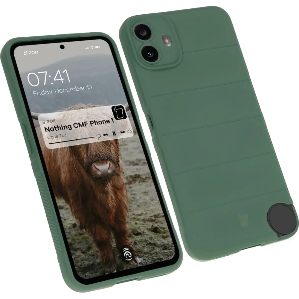 Pancerne etui Bizon Case Tur do Nothing CMF Phone 1 ciemnozielone