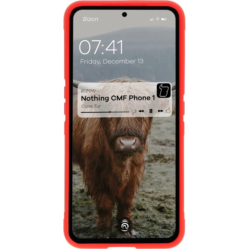 Pancerne etui Bizon Case Tur do Nothing CMF Phone 1 czerwone