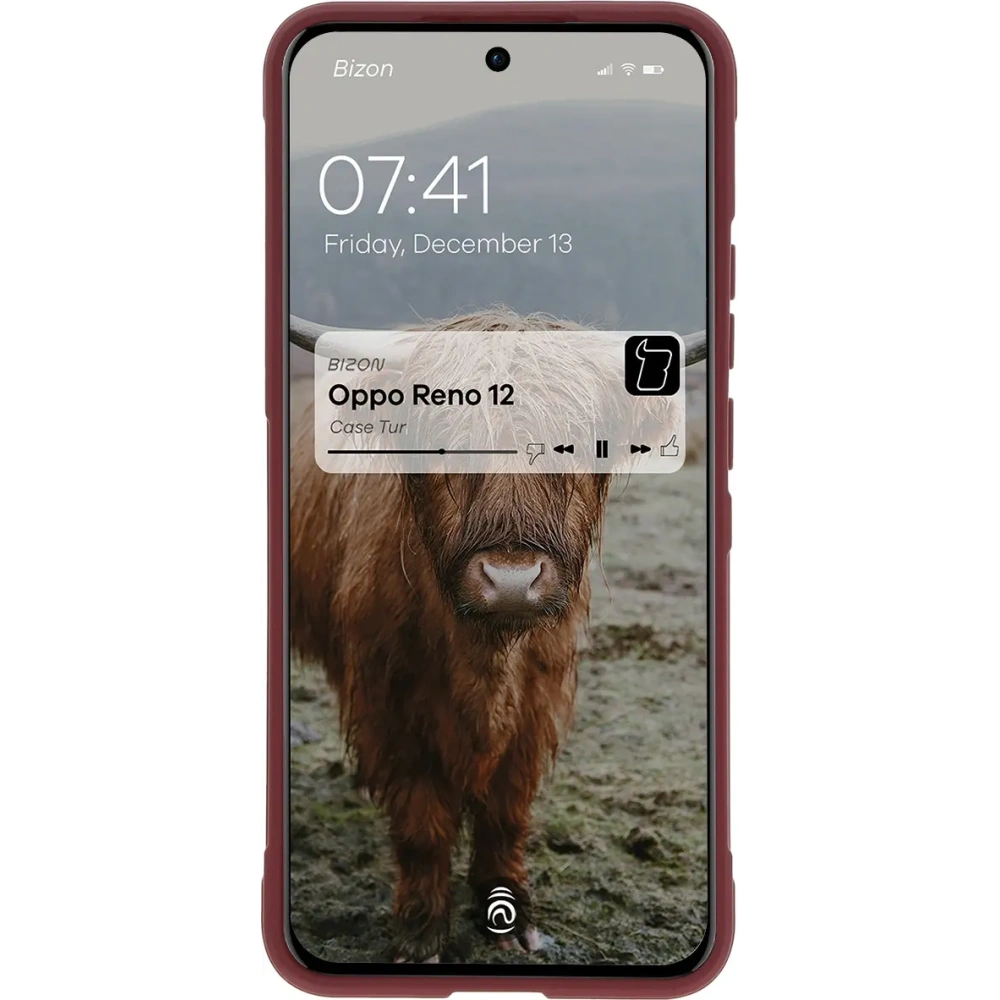 Pancerne etui Bizon Case Tur do Oppo Reno 12 ciemnofioletowe