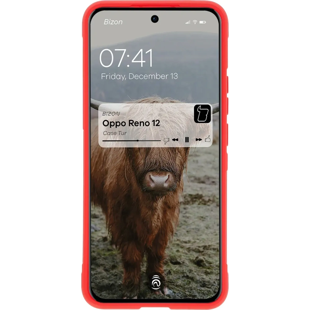 Pancerne etui Bizon Case Tur do Oppo Reno 12 czerwone