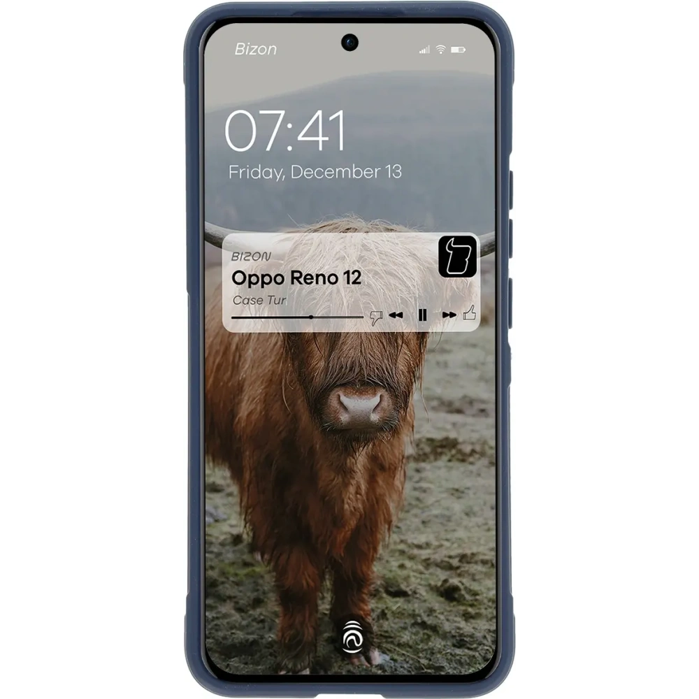Pancerne etui Bizon Case Tur do Oppo Reno 12 granatowe