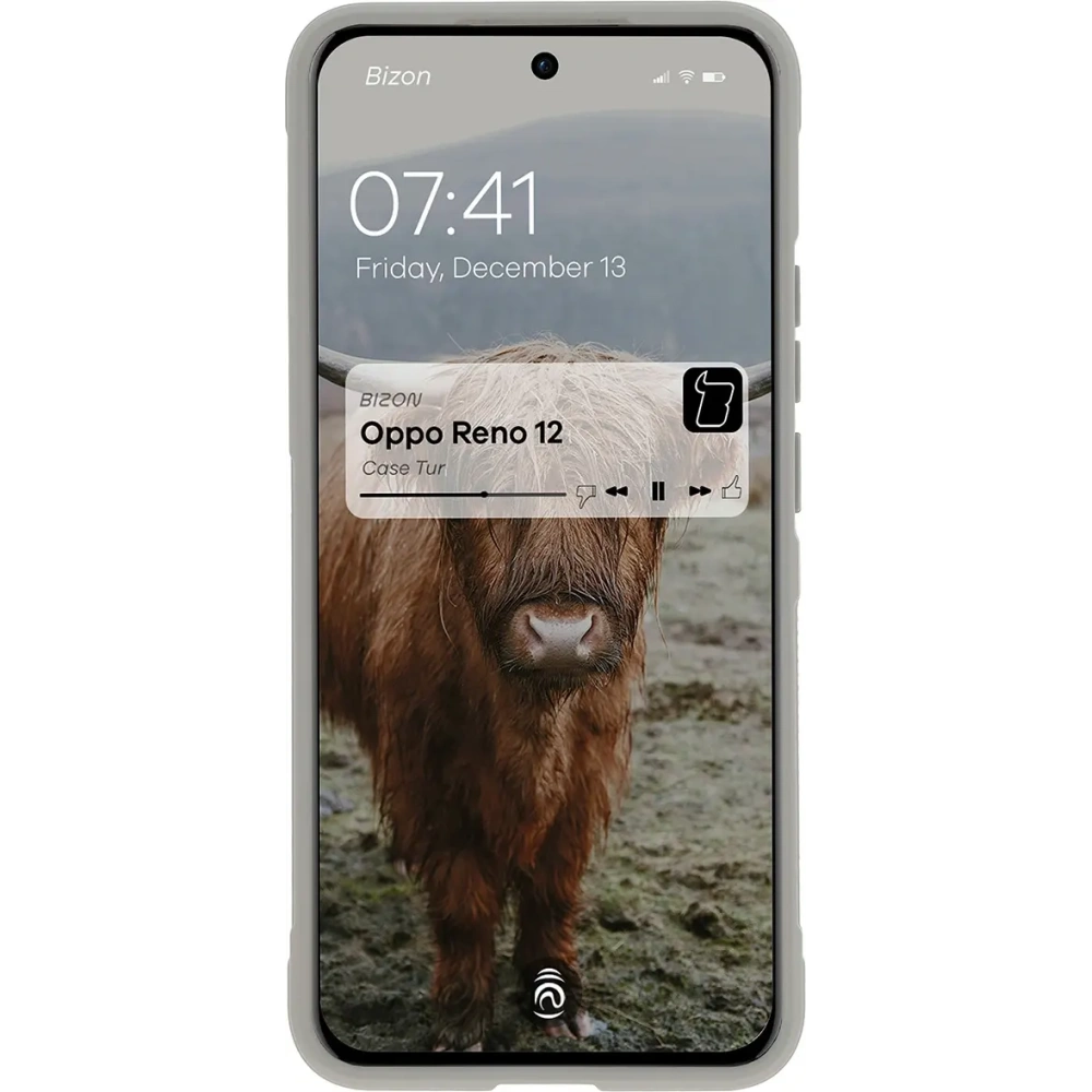 Pancerne etui Bizon Case Tur do Oppo Reno 12 jasnoszare