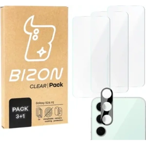 Kup 3x Szkło na ekran + szkło na aparat Bizon Clear do Samsung Galaxy S24 FE - BIZ6862 - {ean13} - Sklep Home Screen