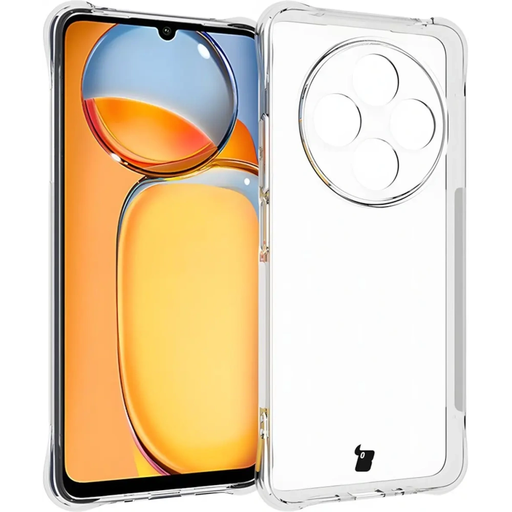 Etui + 2x szkło na ekran Bizon Case Clear Pack do Redmi 14C 4G przezroczyste