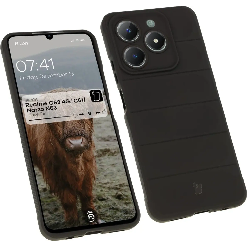 Pancerne etui Bizon Case Tur do Realme C63 4G/C61/Narzo N63 czarne