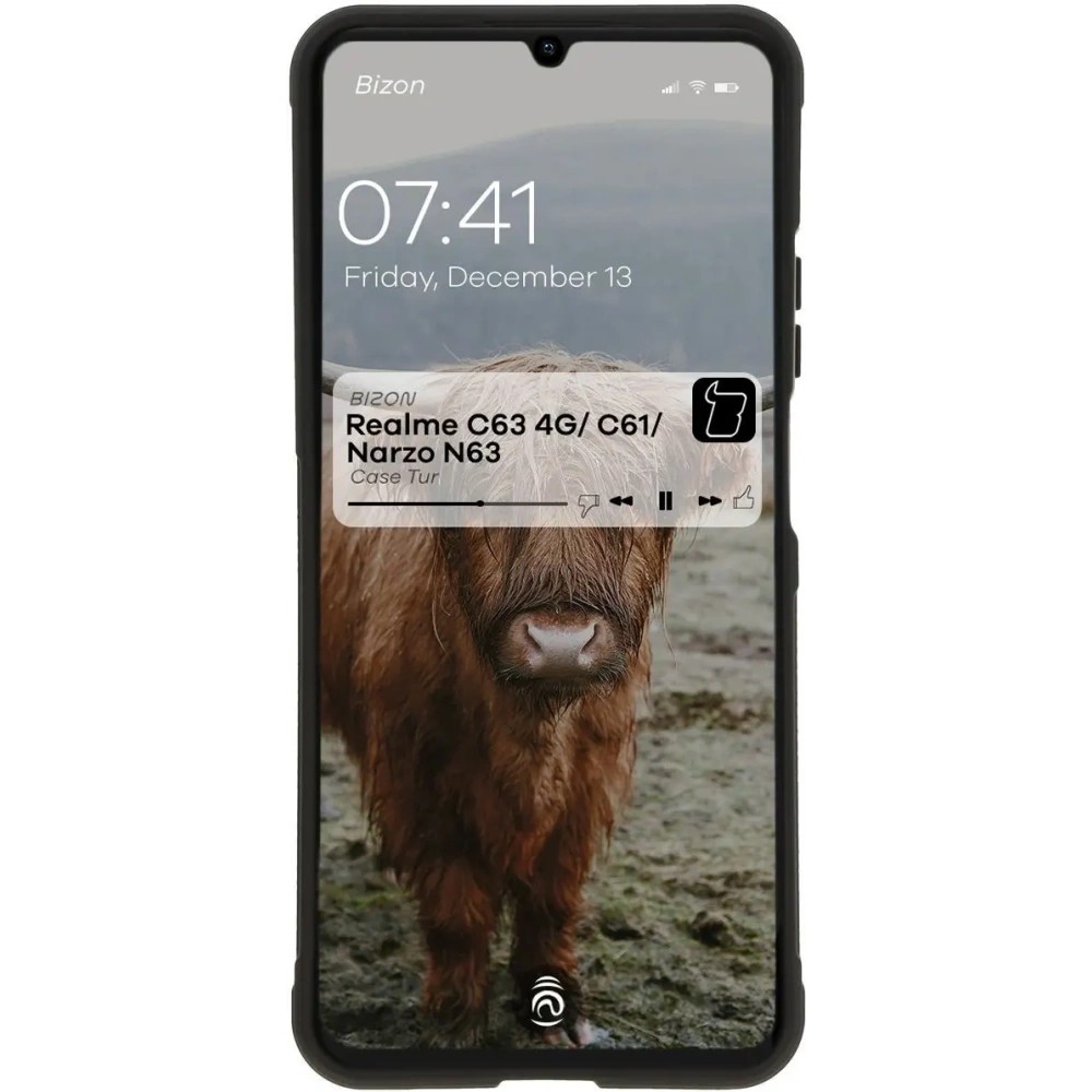 Pancerne etui Bizon Case Tur do Realme C63 4G/C61/Narzo N63 czarne