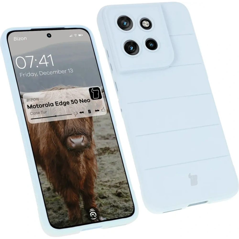 Pancerne etui Bizon Case Tur do Motorola Edge 50 Neo jasnoniebieskie