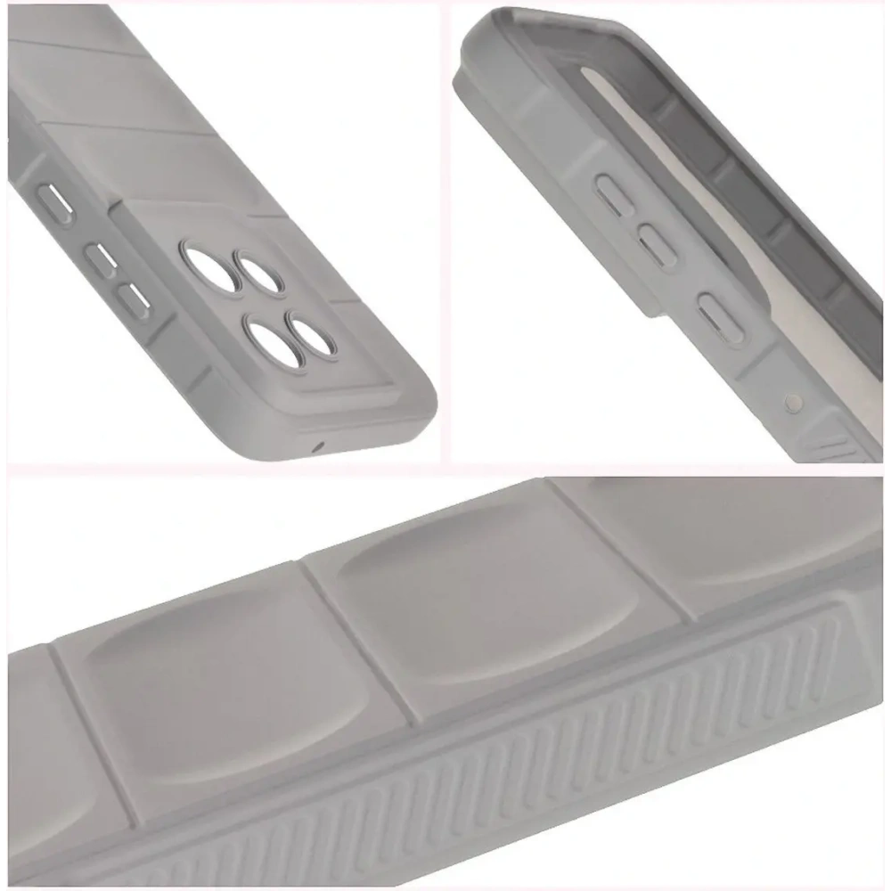 Pancerne etui Bizon Case Tur do Motorola Edge 50 Neo jasnoszare