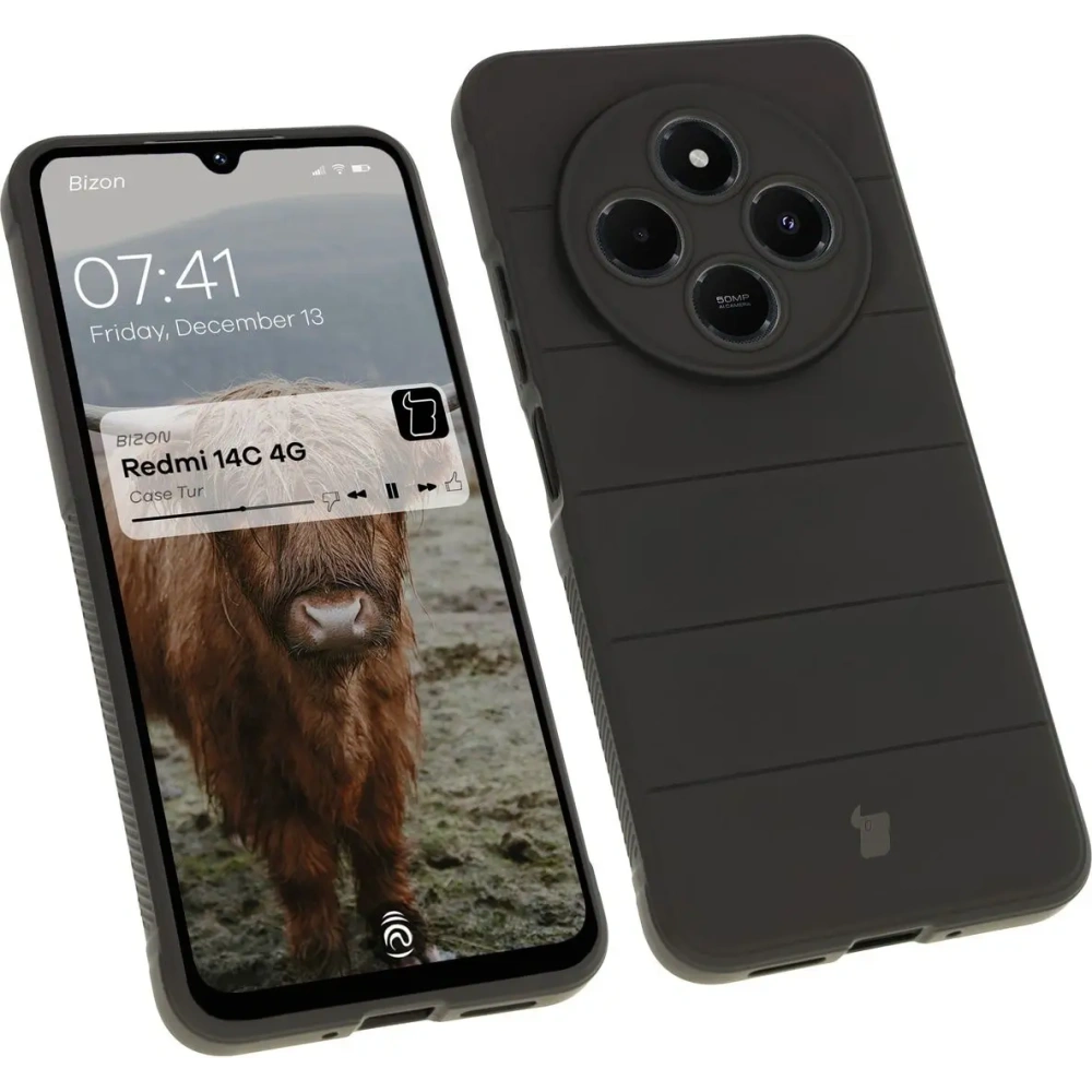 Pancerne etui Bizon Case Tur do Xiaomi Redmi 14C 4G / POCO C75 czarne