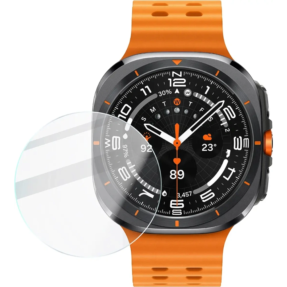 Elastyczne szkło hybrydowe Bizon Glass Watch Mule do Samsung Galaxy Watch Ultra 47 mm