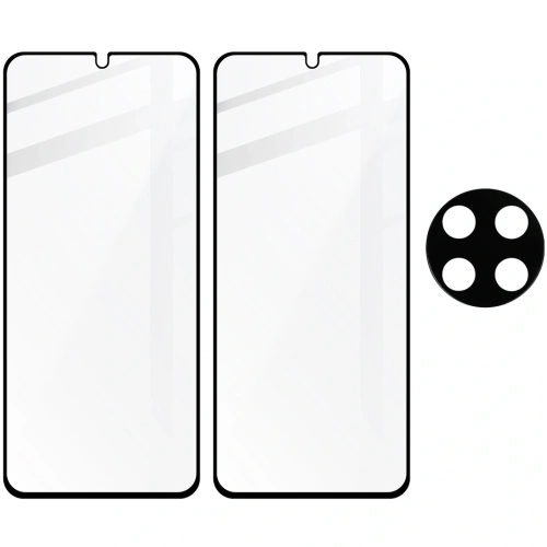 Buy Bizon Edge 2x tempered screen glass with frame + camera glass Xiaomi Redmi 14C 4G - BIZ6874 - {ean13} - Home Screen Store Europe
