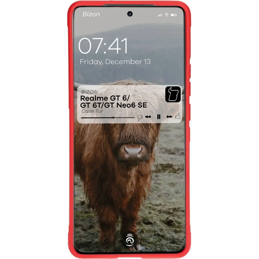 Pancerne etui Bizon Case Tur do Realme GT 6 / GT 6T / GT Neo6 SE czerwone