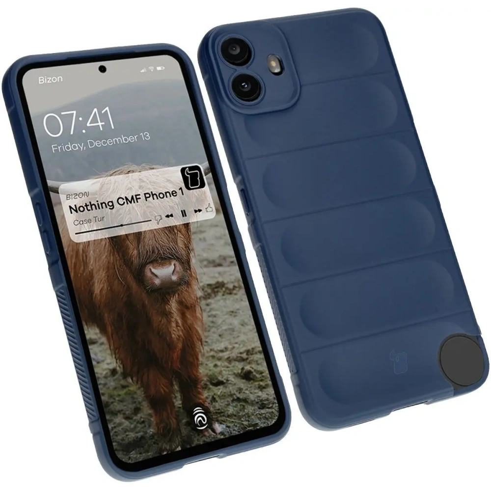 Pancerne etui Bizon Case Tur do Nothing CMF Phone 1 ciemnoniebieskie