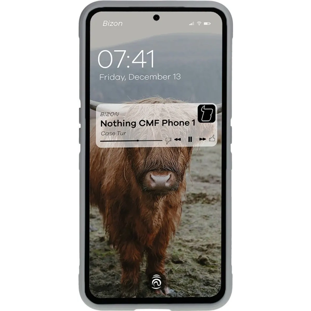 Pancerne etui Bizon Case Tur do Nothing CMF Phone 1 jasnoszare