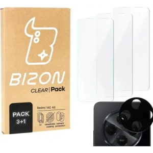 Kup Bizon Clear 3x sticlă pentru ecran + sticlă pentru cameră Xiaomi Redmi 14C 4G - BIZ6879 - {ean13} - Sklep Home Screen