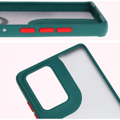 Kup Bizon Case Hybrid Ring Motorola Edge 50 Fusion rauchig mit einem dunkelgrünen Rahmen - BIZ6880 - {ean13} - Sklep Home Screen