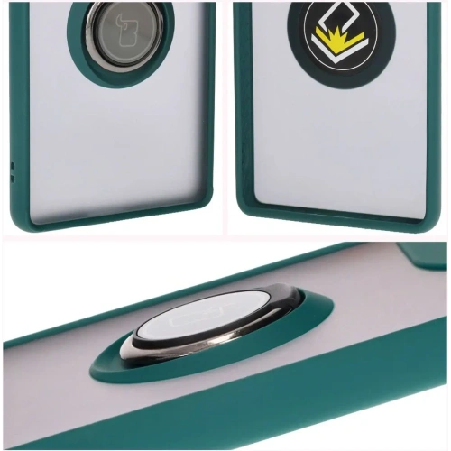 Kup Bizon Case Hybrid Ring Motorola Edge 50 Fusion rauchig mit einem dunkelgrünen Rahmen - BIZ6880 - {ean13} - Sklep Home Screen
