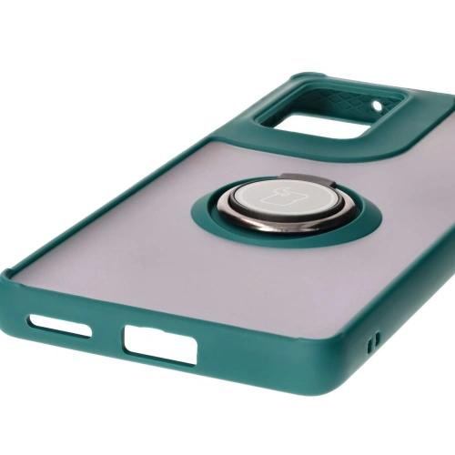 Kup Bizon Case Hybrid Ring Motorola Edge 50 Fusion rauchig mit einem dunkelgrünen Rahmen - BIZ6880 - {ean13} - Sklep Home Screen