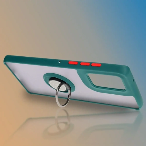 Kup Bizon Case Hybrid Gyűrű Motorola Edge 50 Fusion füstös színben, sötétzöld kerettel. - BIZ6880 - {ean13} - Sklep Home Screen