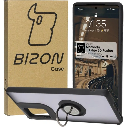 Kup Bizon Case Hybrid Ring Motorola Edge 50 Fusion rauchig mit einem schwarzen Rahmen - BIZ6881 - {ean13} - Sklep Home Screen