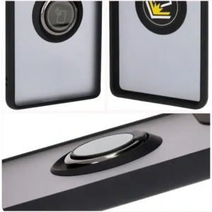 Kup Caz hibrid Bizon Ring Motorola Edge 50 Fusion fumuriu cu un cadru negru - BIZ6881 - {ean13} - Sklep Home Screen