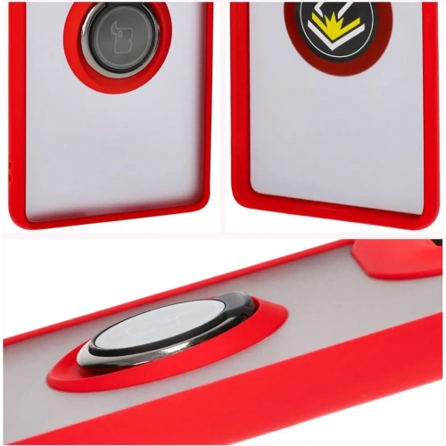 Kup Pouzdro s úchopem na prst Bizon Case Hybrid Ring pro Motorola Edge 50 Fusion kouřové s červeným rámečkem - BIZ6882 - {ean13} - Sklep Home Screen