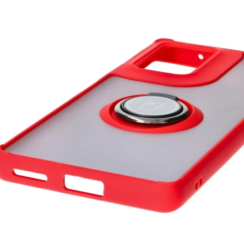 Kup Pouzdro s úchopem na prst Bizon Case Hybrid Ring pro Motorola Edge 50 Fusion kouřové s červeným rámečkem - BIZ6882 - {ean13} - Sklep Home Screen