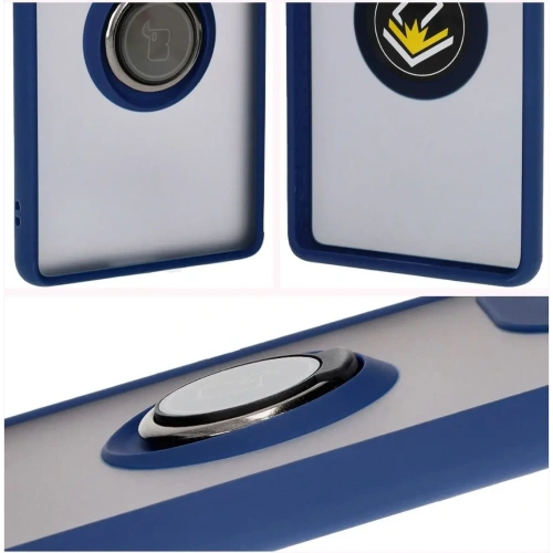 Buy Bizon Case Hybrid Ring Motorola Edge 50 Fusion smoky with a navy blue frame - BIZ6883 - {ean13} - Home Screen Store Europe