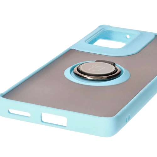 Buy Bizon Case Hybrid Ring Motorola Edge 50 Fusion smoky with a light blue frame - BIZ6884 - {ean13} - Home Screen Store Europe