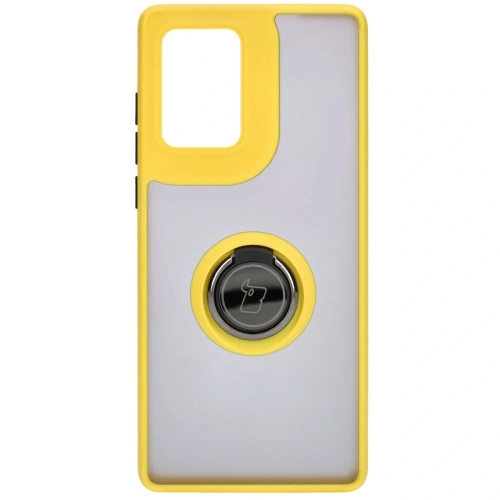 Kup Etui z uchwytem na palec Bizon Case Hybrid Ring do Motorola Edge 50 Fusion przydymione z żółtą ramką - BIZ6885 - {ean13} - Sklep Home Screen