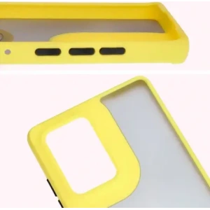 Kup Husa hibridă Bizon pentru Motorola Edge 50 Fusion, fumurie cu un cadru galben. - BIZ6885 - {ean13} - Sklep Home Screen