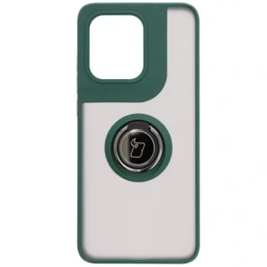 Kup Etui z uchwytem na palec Bizon Case Hybrid Ring do Motorola Edge 50 Neo przydymione z ciemnozieloną ramką - BIZ6886 - {ean13} - Sklep Home Screen