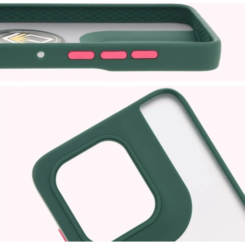 Kup Pouzdro s úchytem na prst Bizon Case Hybrid Ring pro Motorola Edge 50 Neo kouřové s tmavě zeleným rámečkem - BIZ6886 - {ean13} - Sklep Home Screen