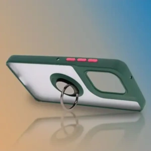 Kup Etui z uchwytem na palec Bizon Case Hybrid Ring do Motorola Edge 50 Neo przydymione z ciemnozieloną ramką - BIZ6886 - {ean13} - Sklep Home Screen